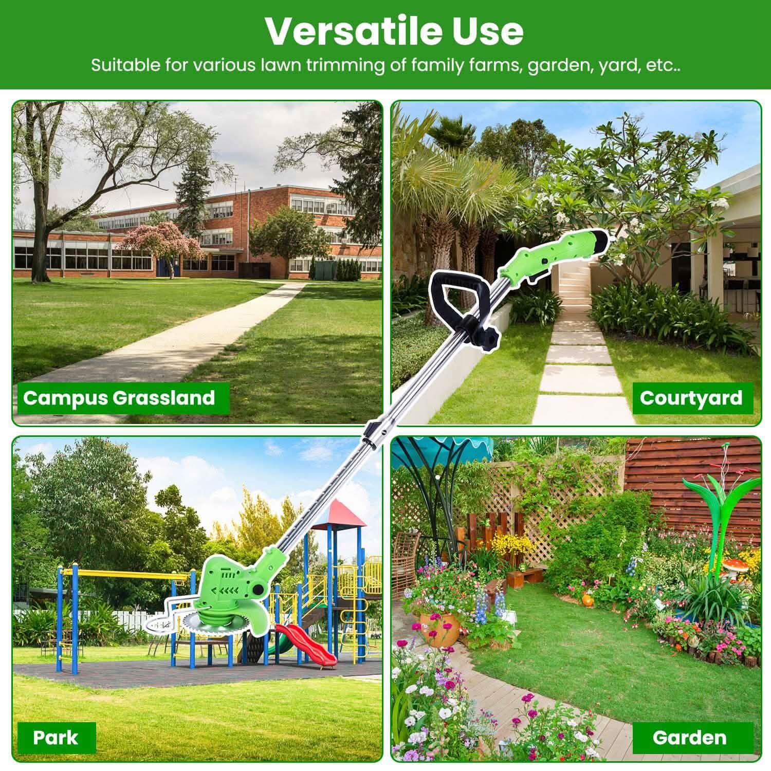 Cordless Rechargeable Grass Trimmer Garden & Patio - DailySale