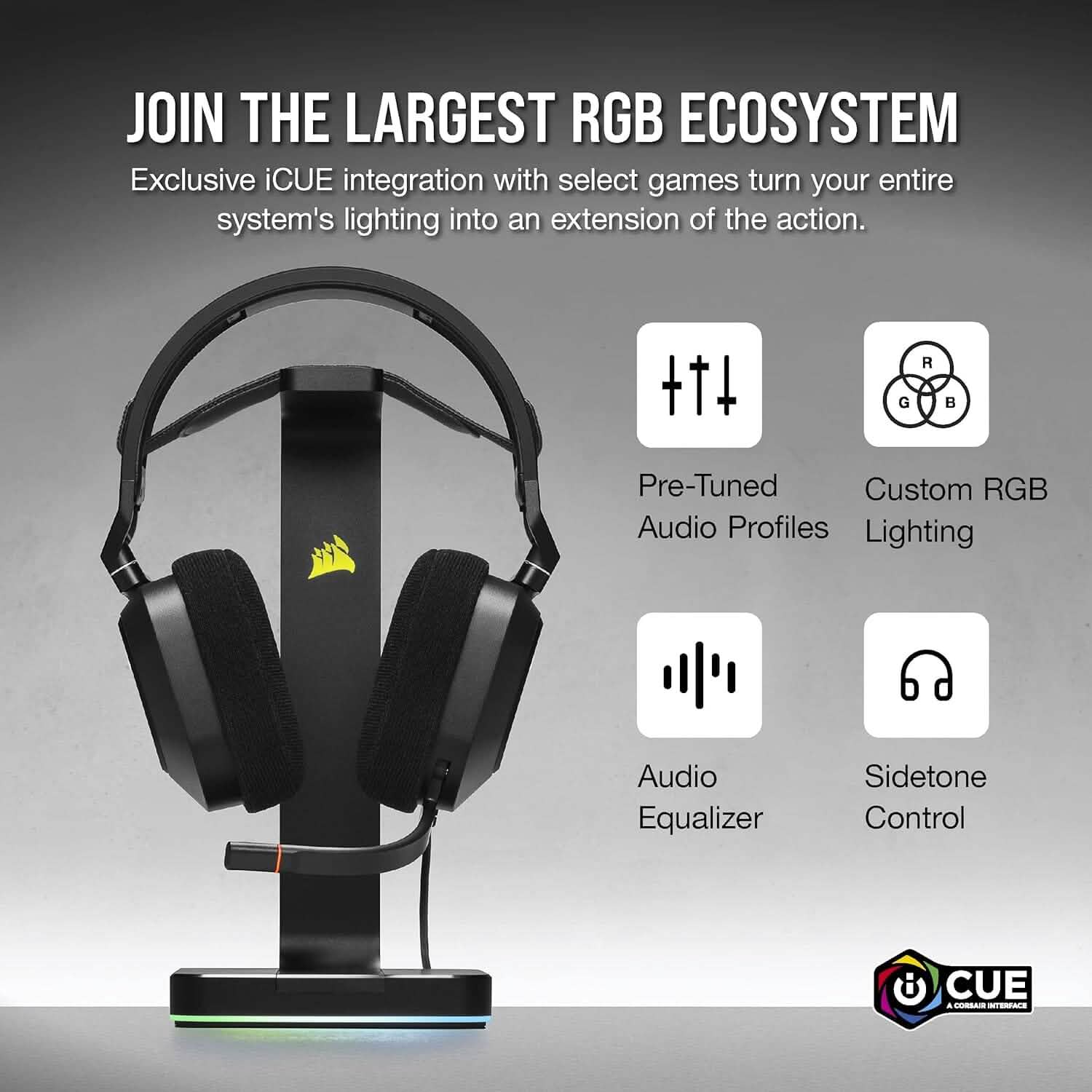 Corsair HS80 RGB USB Premium Gaming Headset (Refurbished) Headphones - DailySale