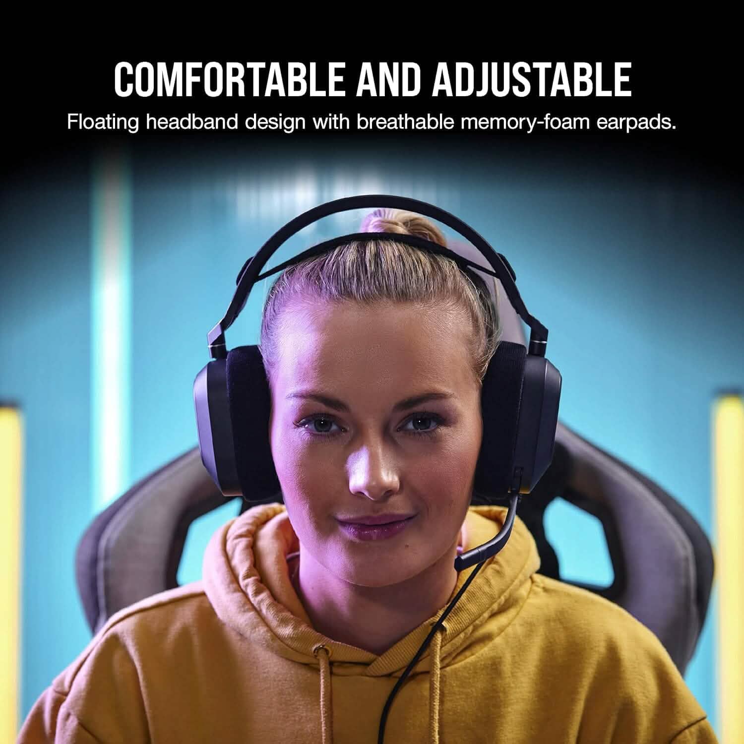 Corsair HS80 RGB USB Premium Gaming Headset (Refurbished) Headphones - DailySale