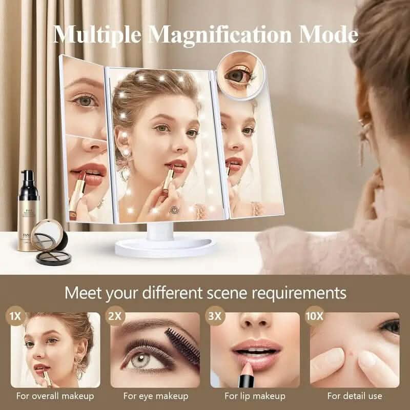 Cosmetic Mirror with Lights and 10X Magnification Beauty & Personal Care - DailySale