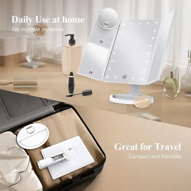 Cosmetic Mirror with Lights and 10X Magnification Beauty & Personal Care - DailySale