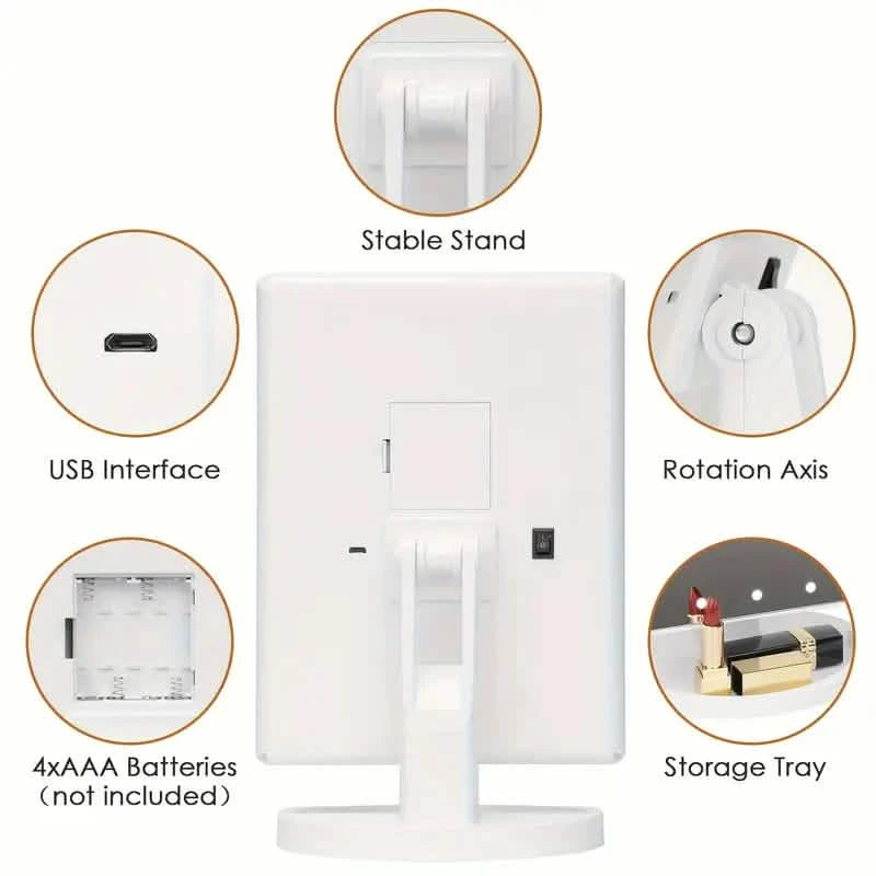 Cosmetic Mirror with Lights and 10X Magnification Beauty & Personal Care - DailySale