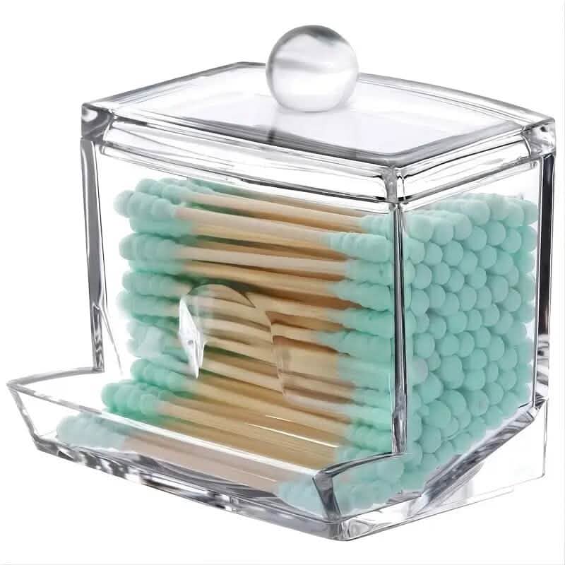 Cotton Swab Holder Cotton Ball Dispenser Organizer Clear Storage Containers Closet & Storage - DailySale