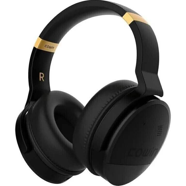 COWIN E8 Active Noise Cancelling Bluetooth Wireless Headphones Black & Gold (Refurbished) Headphones - DailySale