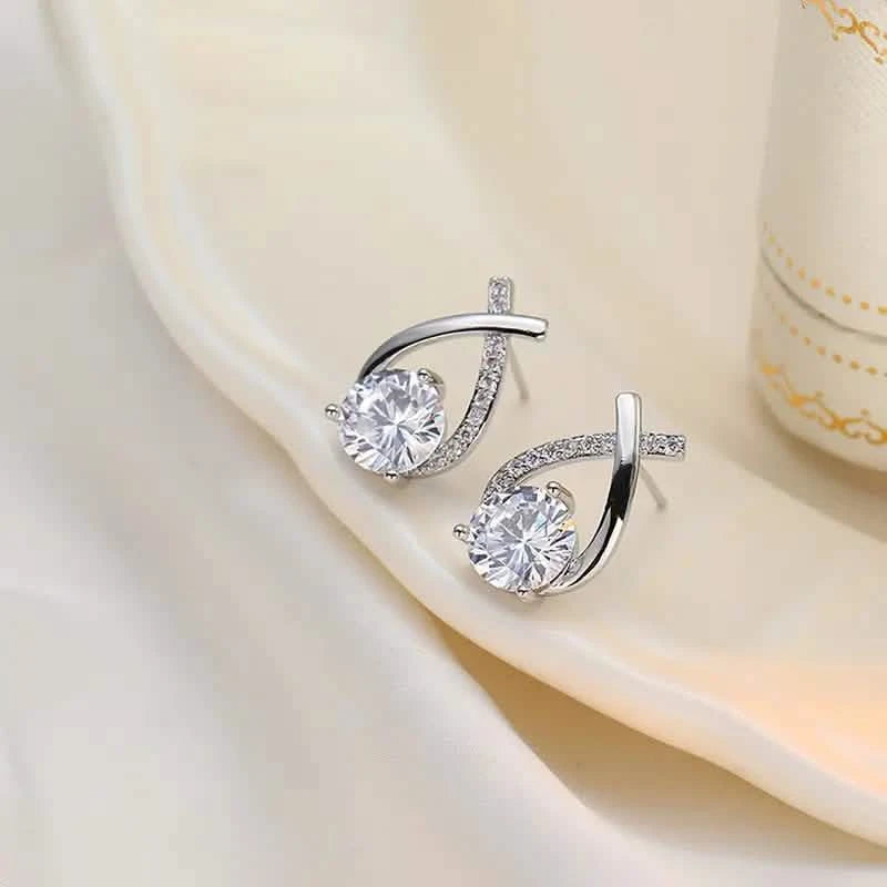 Creatively Designed Cross Earrings With Sparkling Zirconia for Women Earrings - DailySale