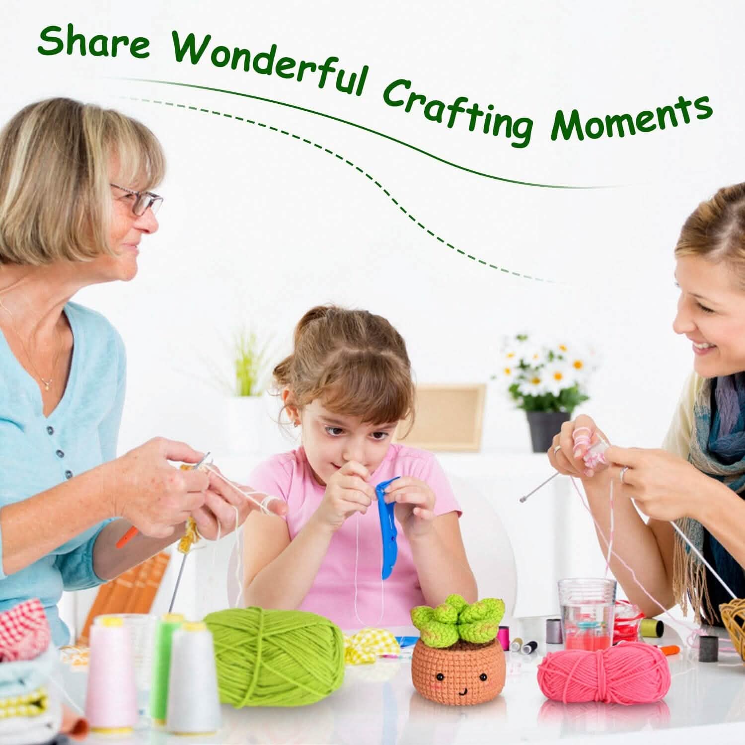 Crochet Kit for Beginners DIY Knitting Supplies Arts & Crafts - DailySale