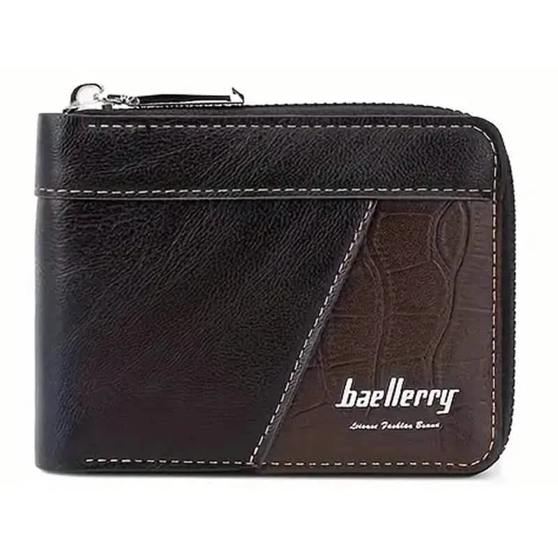 Cross Border Vintage Zipper Coin Purse Men's Shoes & Accessories Black - DailySale