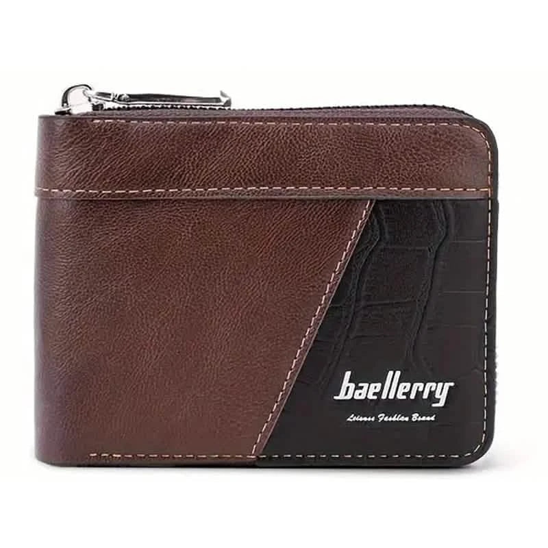Cross Border Vintage Zipper Coin Purse Men's Shoes & Accessories Coffee - DailySale