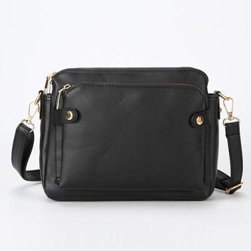 Crossbody Leather Shoulder Bag and Clutch Bags & Travel Black - DailySale