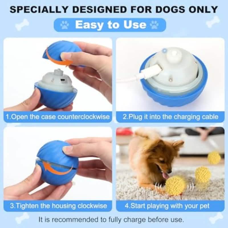 Smart Rolling & Bouncing Pet Ball – Motion-Activated