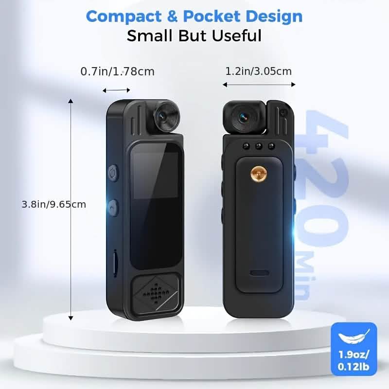 Premium Portable Body Camera – HD, SD Card Compatible