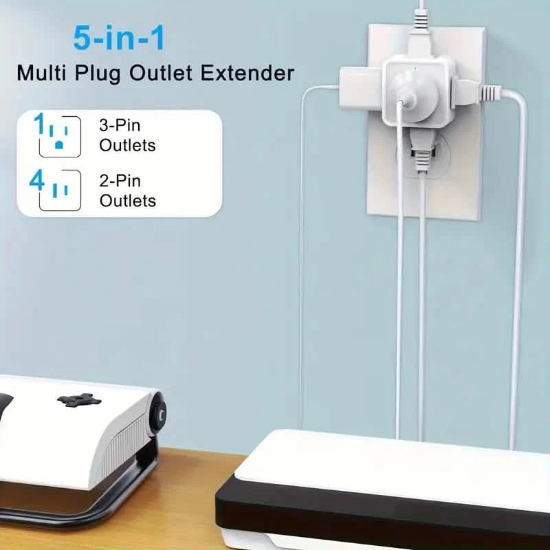 Multi-Function Socket Adapter – Five-Way Wall Extension
