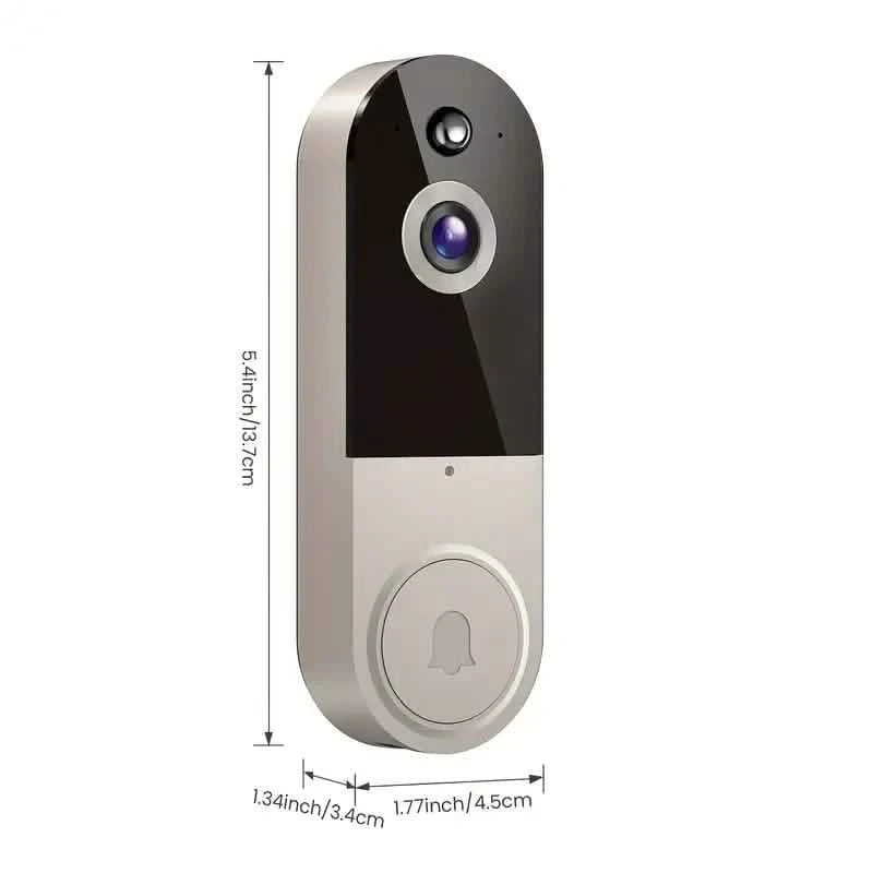 1080P HD Smart Doorbell Camera with AI Detection & Night Vision