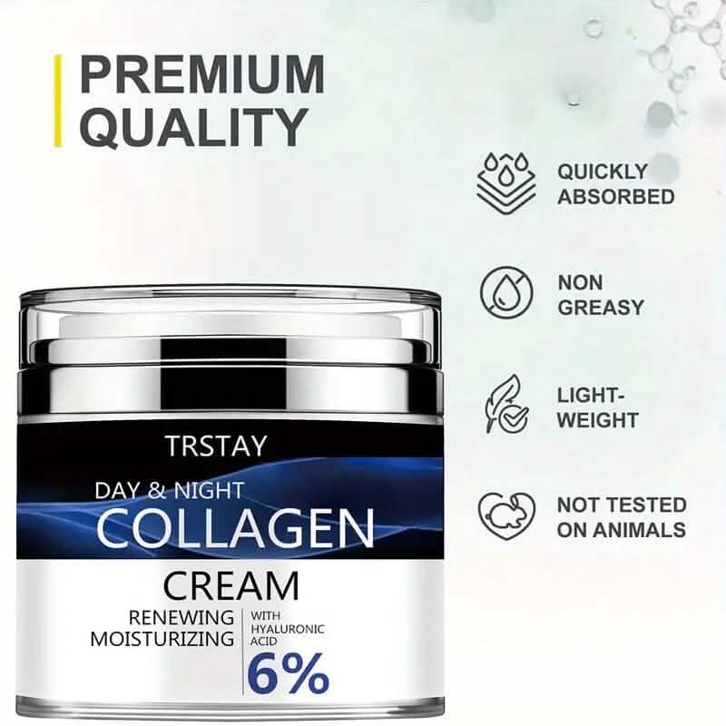 Day and Night Hydrating Collagen Cream with Hyaluronic Acid Beauty & Personal Care - DailySale