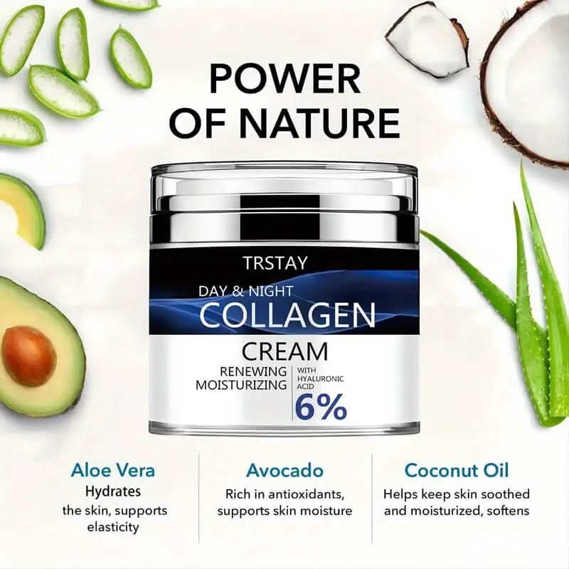 Day and Night Hydrating Collagen Cream with Hyaluronic Acid Beauty & Personal Care - DailySale