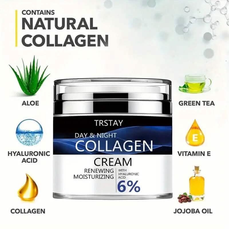 Day and Night Hydrating Collagen Cream with Hyaluronic Acid Beauty & Personal Care - DailySale