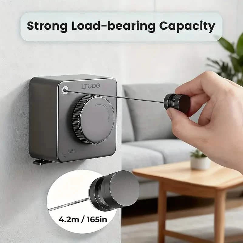 Retractable Clothesline – Heavy-Duty Wall-Mount Laundry Rack