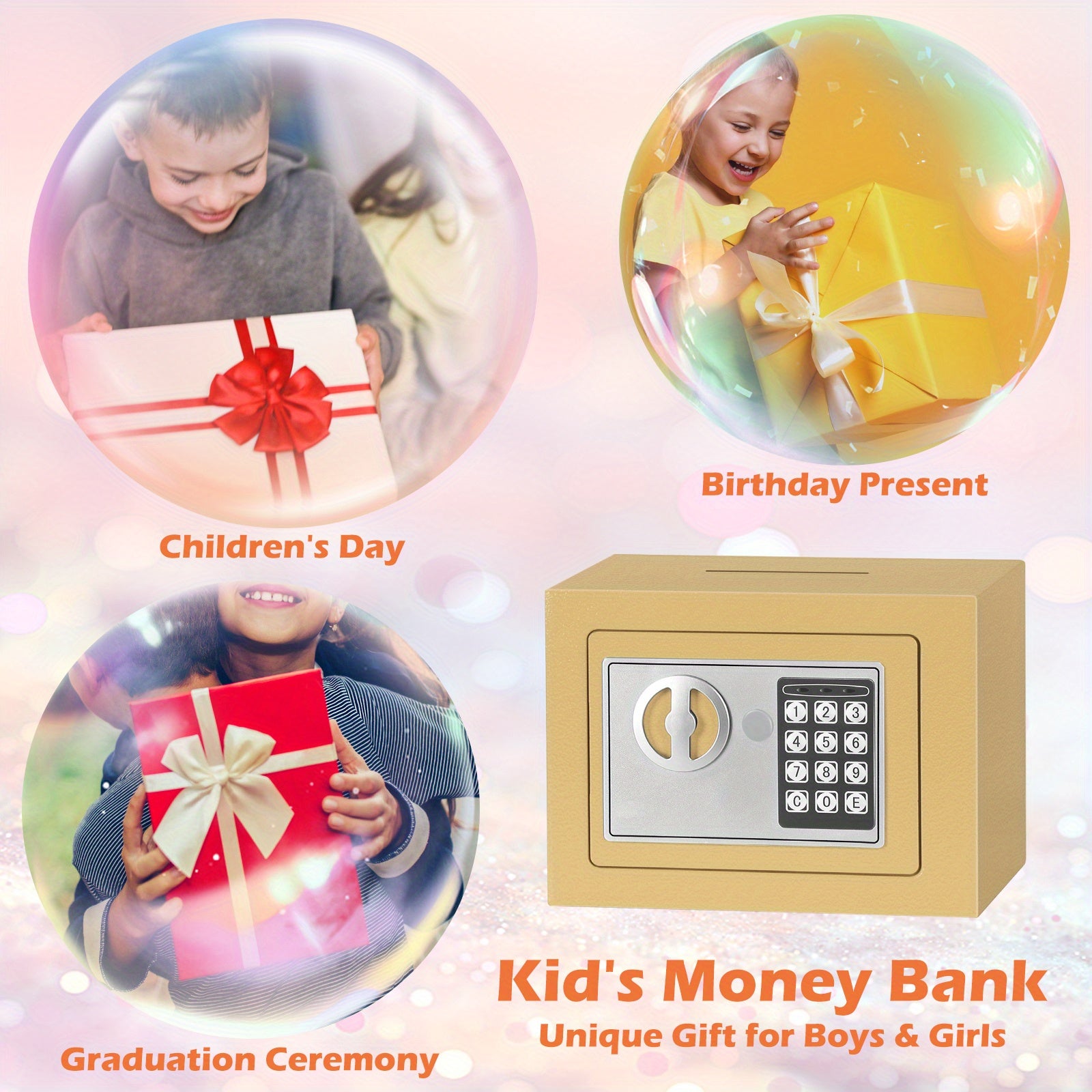 Compact Digital Safe Box – Keypad & Key Access