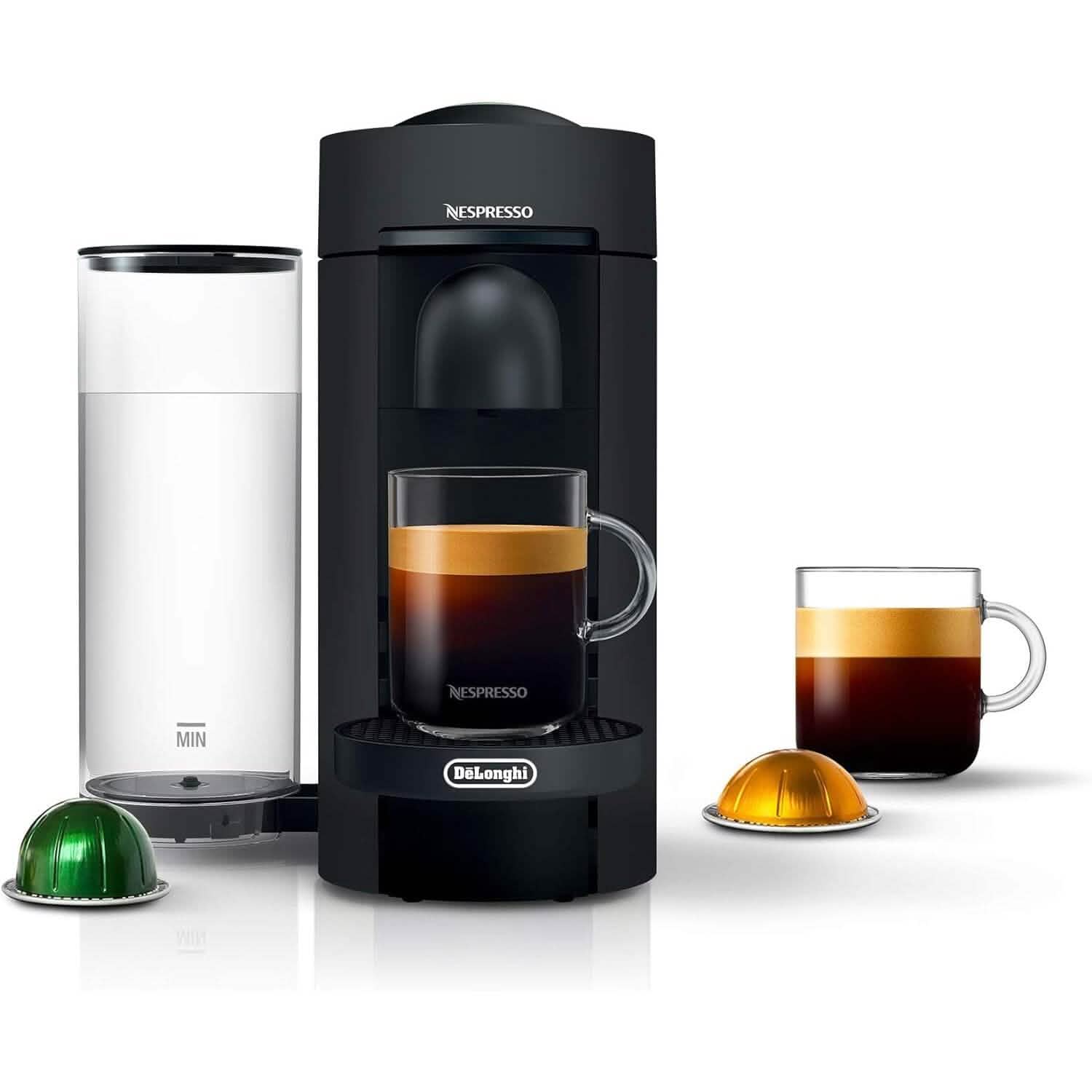 De'Longhi Nespresso VertuoPlus Coffee and Espresso Machine by De'Longhi, 38 ounces, Matte Black (Refurbished) Kitchen Appliances - DailySale