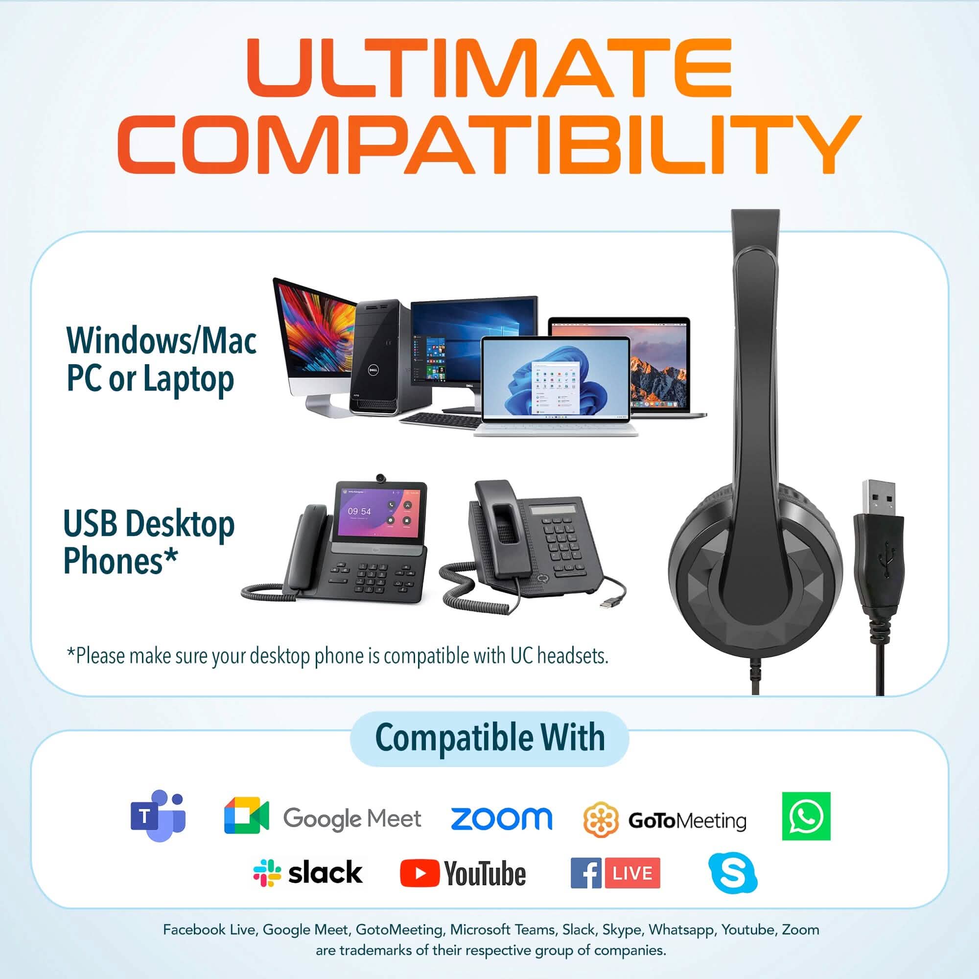 Delton 12Y USB Computer Headset with Microphone Noise Isolating Headphones In-Line Volume Control Headphones - DailySale