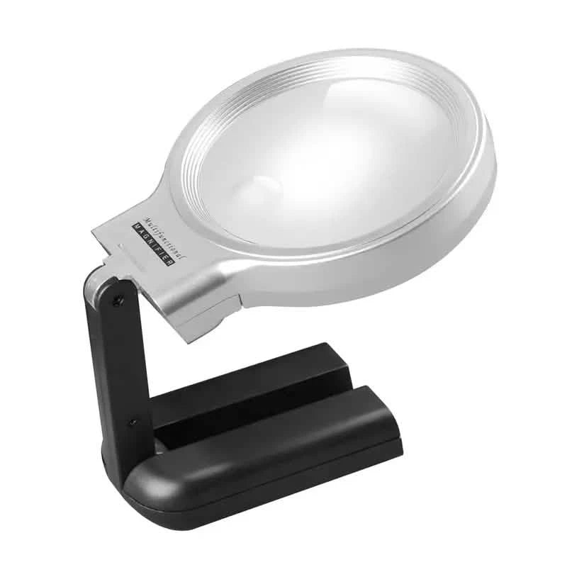 Desktop Handheld Magnifier Two-way Magnifying Mirror Foldable Computer Accessories - DailySale