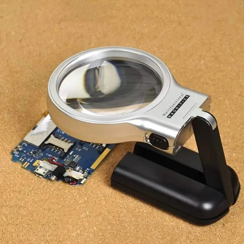 Desktop Handheld Magnifier Two-way Magnifying Mirror Foldable Computer Accessories - DailySale