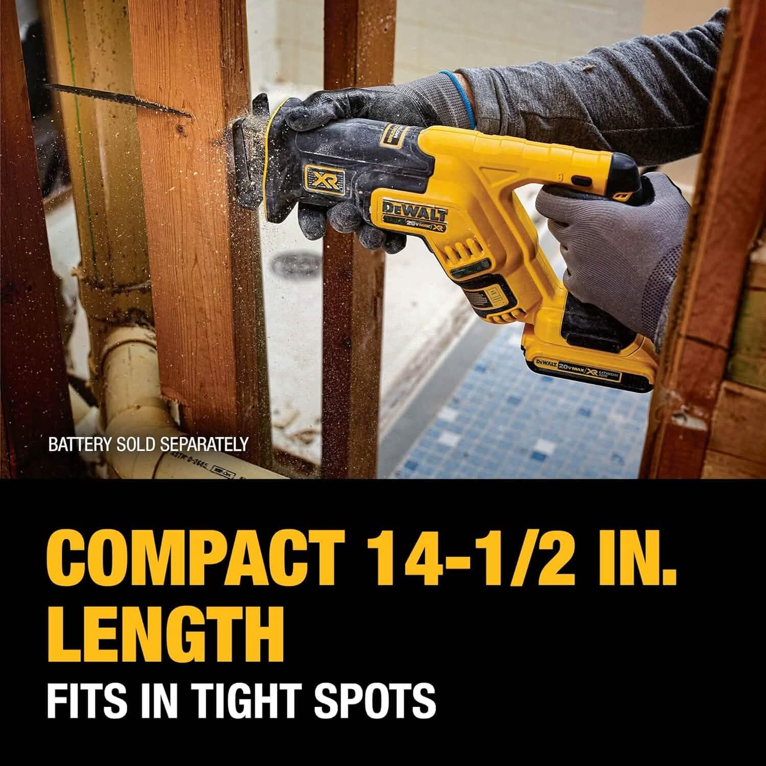 DEWALT 20V MAX* XR Reciprocating Saw, Compact, Tool Only (DCS367B) Home Improvement - DailySale