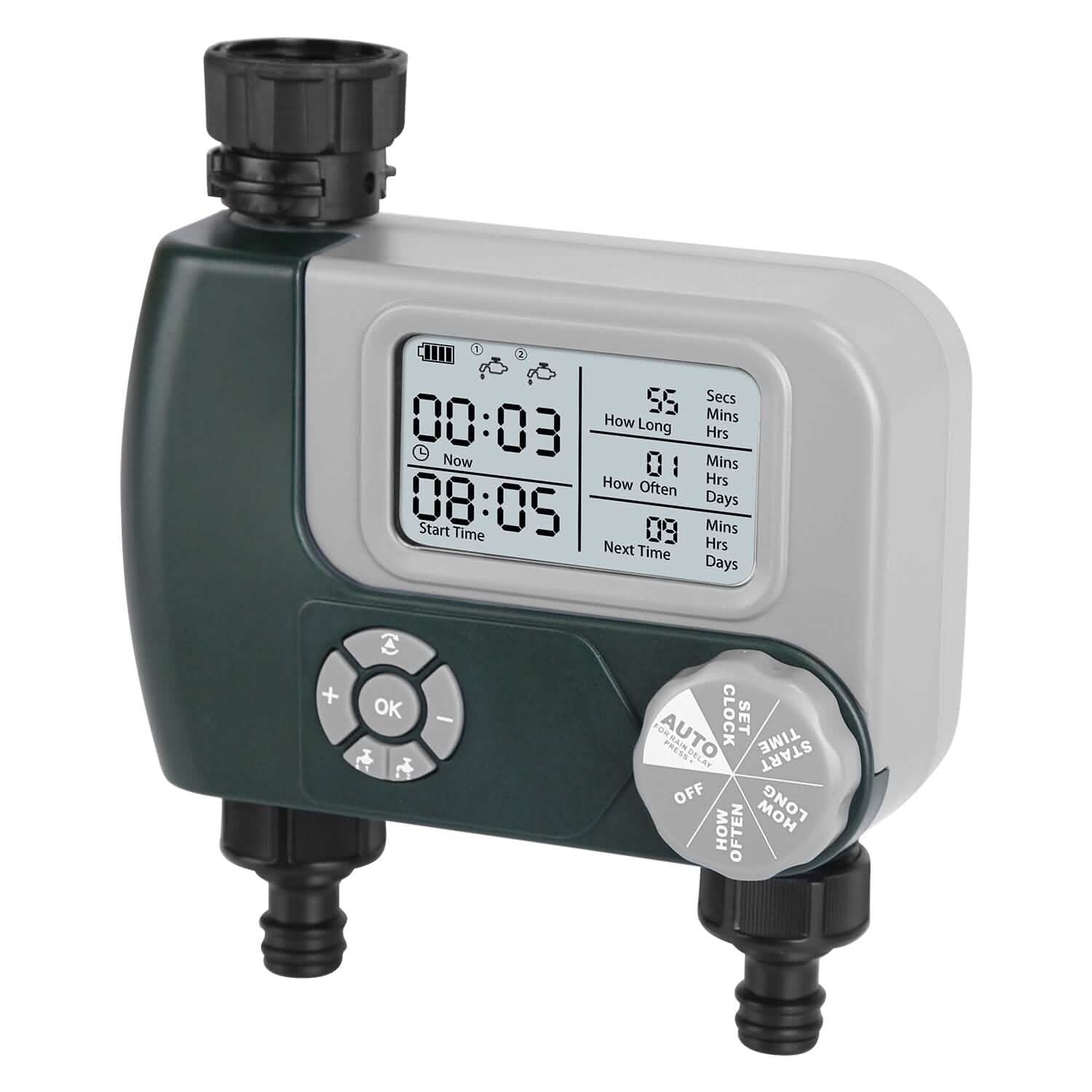 Digital Programmable Sprinkler Timer with 2 Outlet Zones Garden & Patio - DailySale