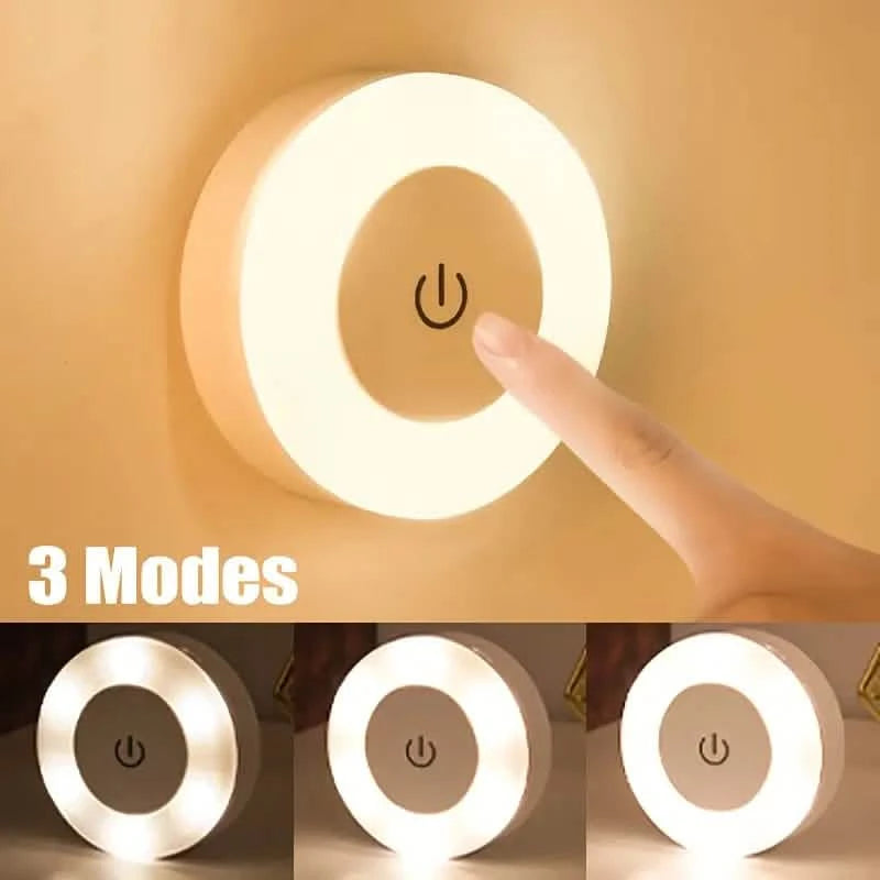 Dimmable Touch Sensor Wall Night Light, 3 Color Modes (White, Warm, Cool) Indoor Lighting - DailySale