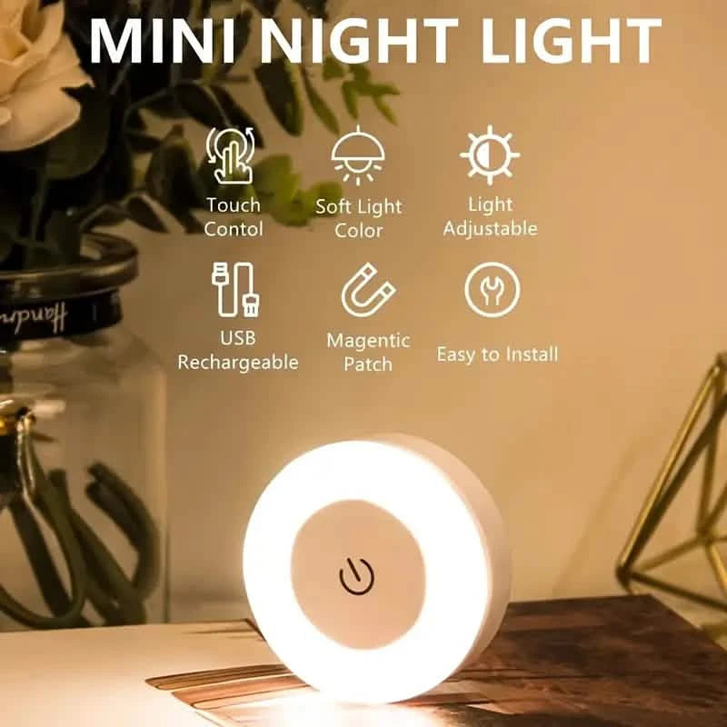 Dimmable Touch Sensor Wall Night Light, 3 Color Modes (White, Warm, Cool) Indoor Lighting - DailySale