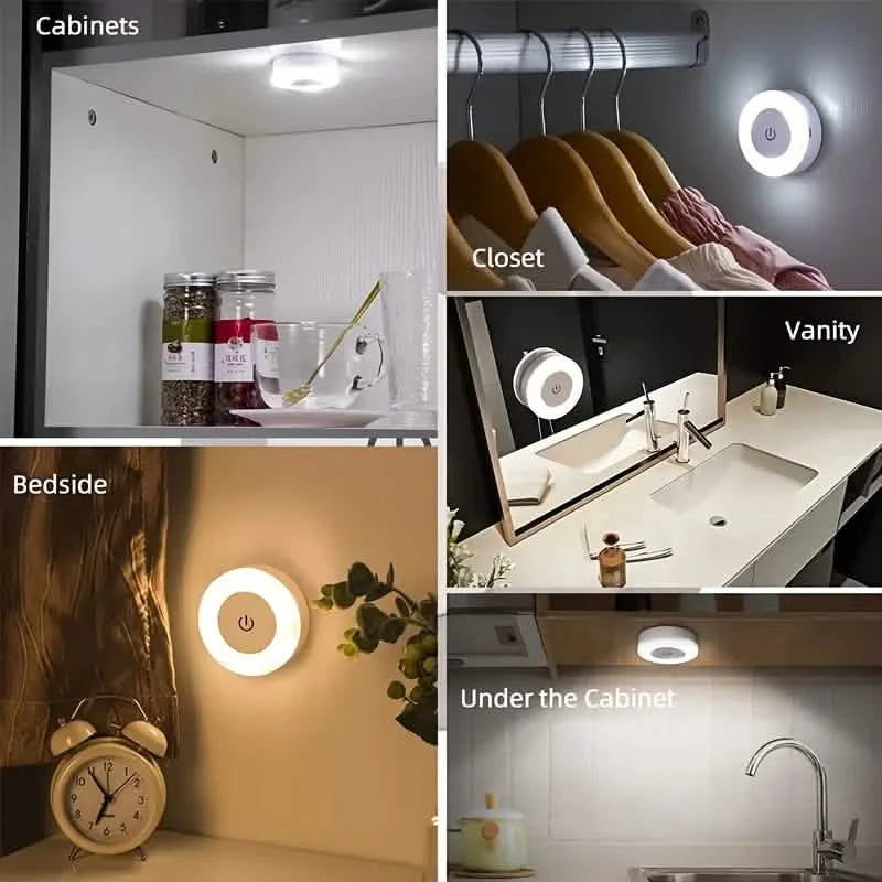 Dimmable Touch Sensor Wall Night Light, 3 Color Modes (White, Warm, Cool) Indoor Lighting - DailySale
