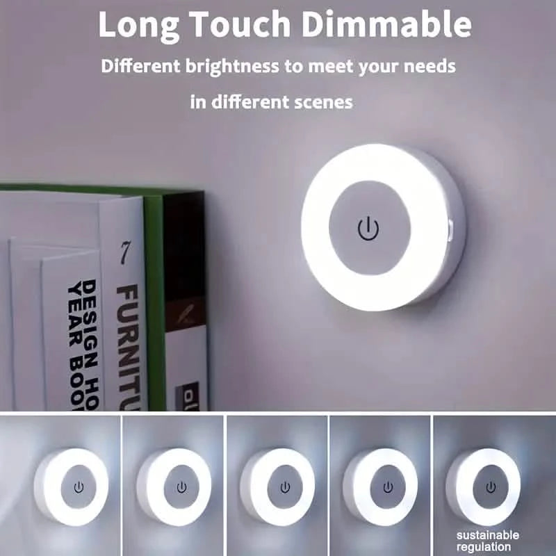 Dimmable Touch Sensor Wall Night Light, 3 Color Modes (White, Warm, Cool) Indoor Lighting - DailySale
