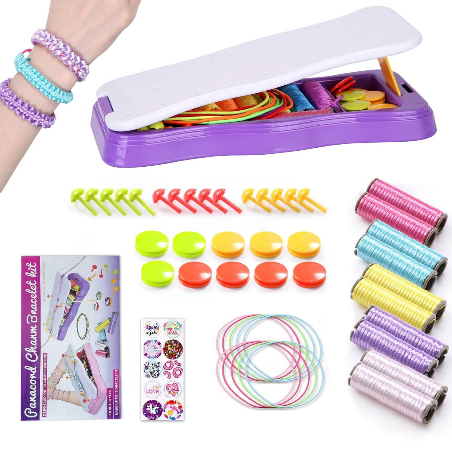 DIY Bracelet Making Kit for Kids Arts & Crafts Purple - DailySale