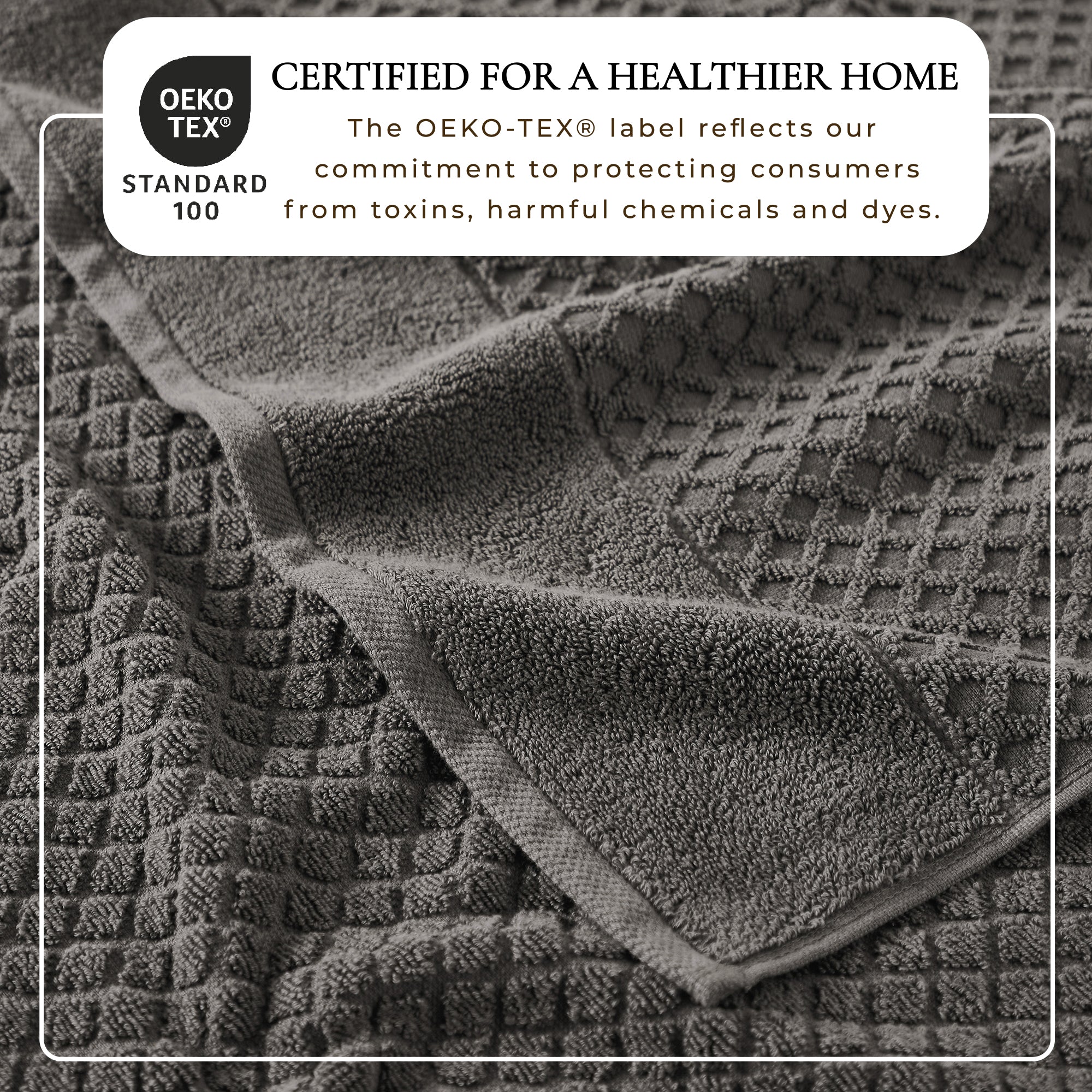 Cotton Diamond Waffle Weave Bath Towel Set - Grayson Collection