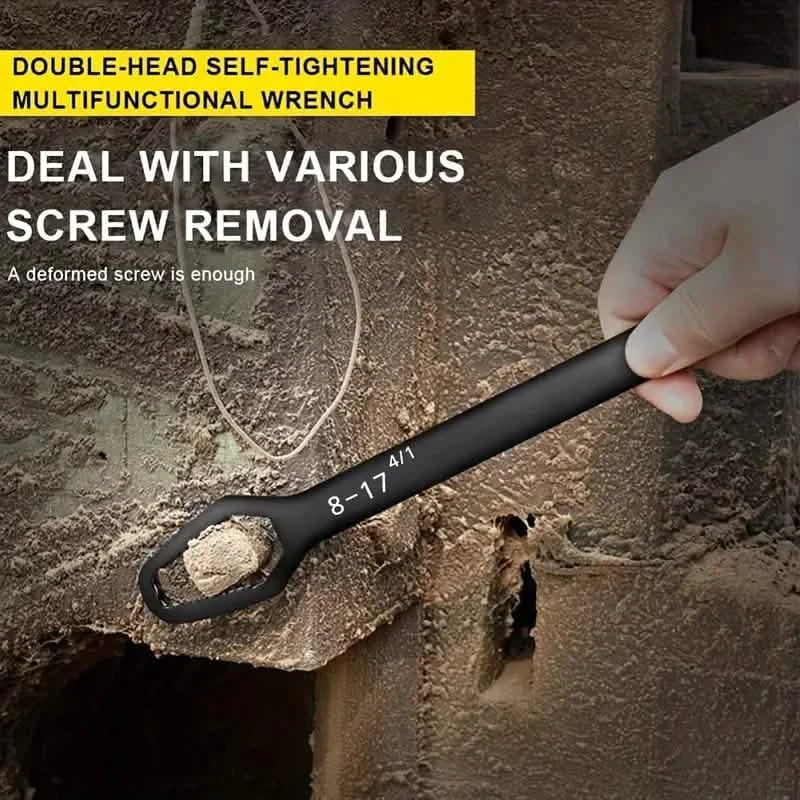 Double End Multifunctional Universal Wrench, 3-17mm Self-Tightening Lazy Wrench Repair Tools Home Improvement - DailySale