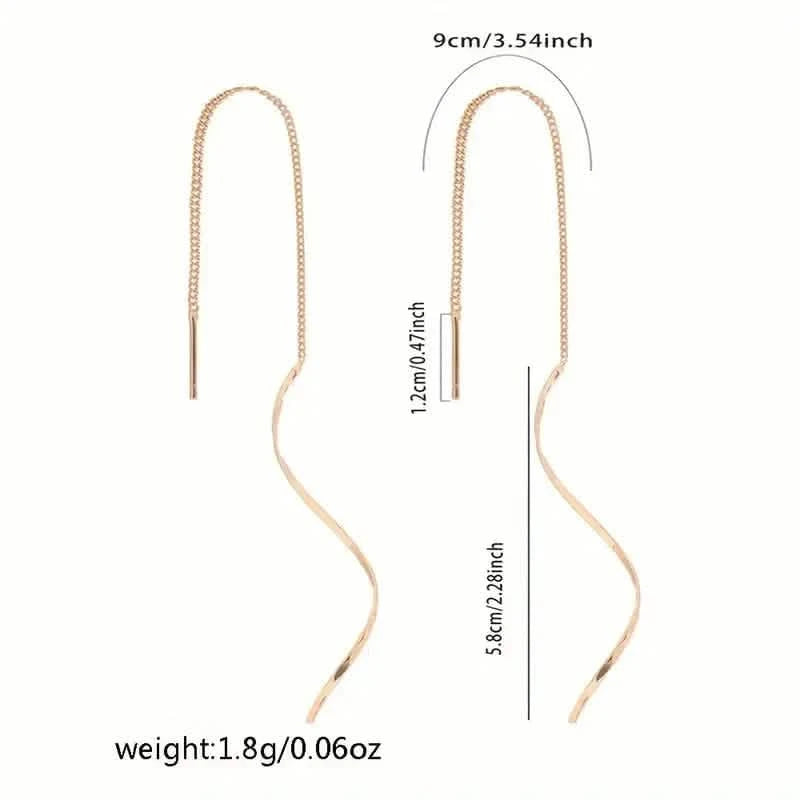 Drop Earrings Golden S Design Match Daily Outfits Party Accessories Casual Dating Decor for Female Earrings - DailySale