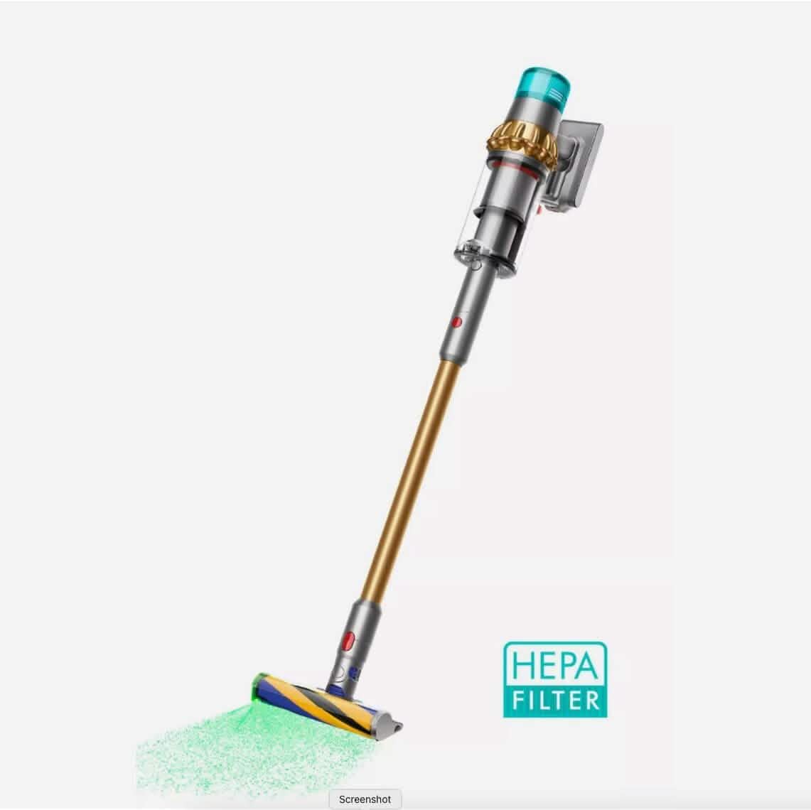 Dyson V15 Detect Absolute Stick Vacuum Cleaner HEPA Filtration - Gold (447294-01) Household Appliances - DailySale