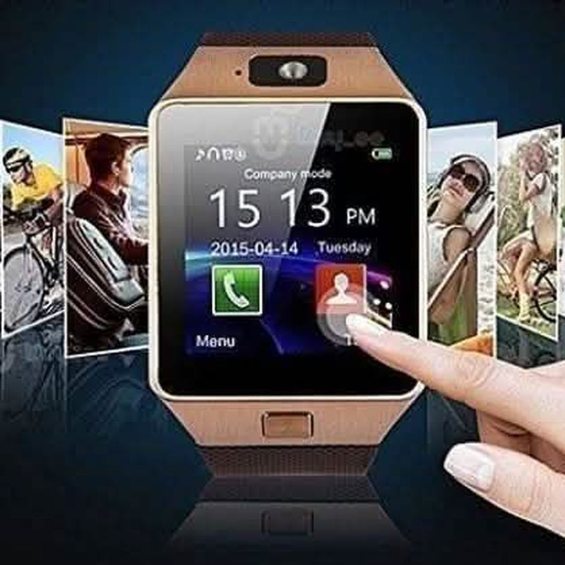 Bluetooth smart watch with camera shown on screen