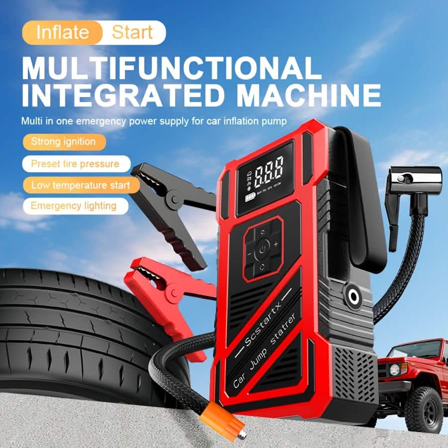 3000A 21V Car Jump Starter & 150PSI Tire Inflator 2-in-1 Portable Compressor