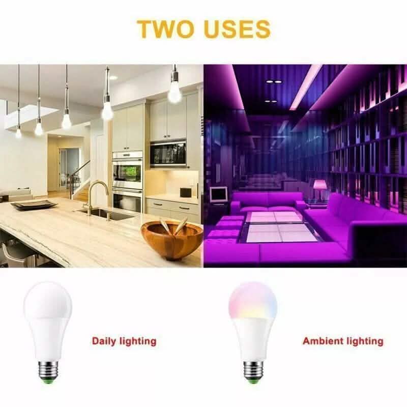 E27 RGB LED Light Bulb 16 Color Changing Magic RGBW Colorful Remote Control Lamp Indoor Lighting - DailySale