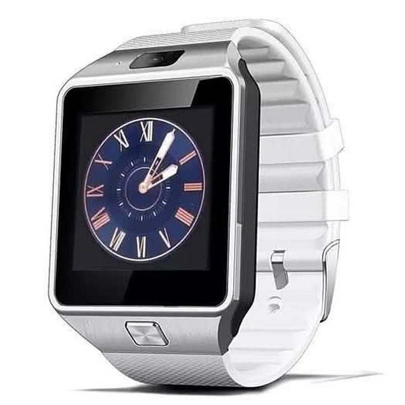 Silver Bluetooth smart watch with analogue-style face