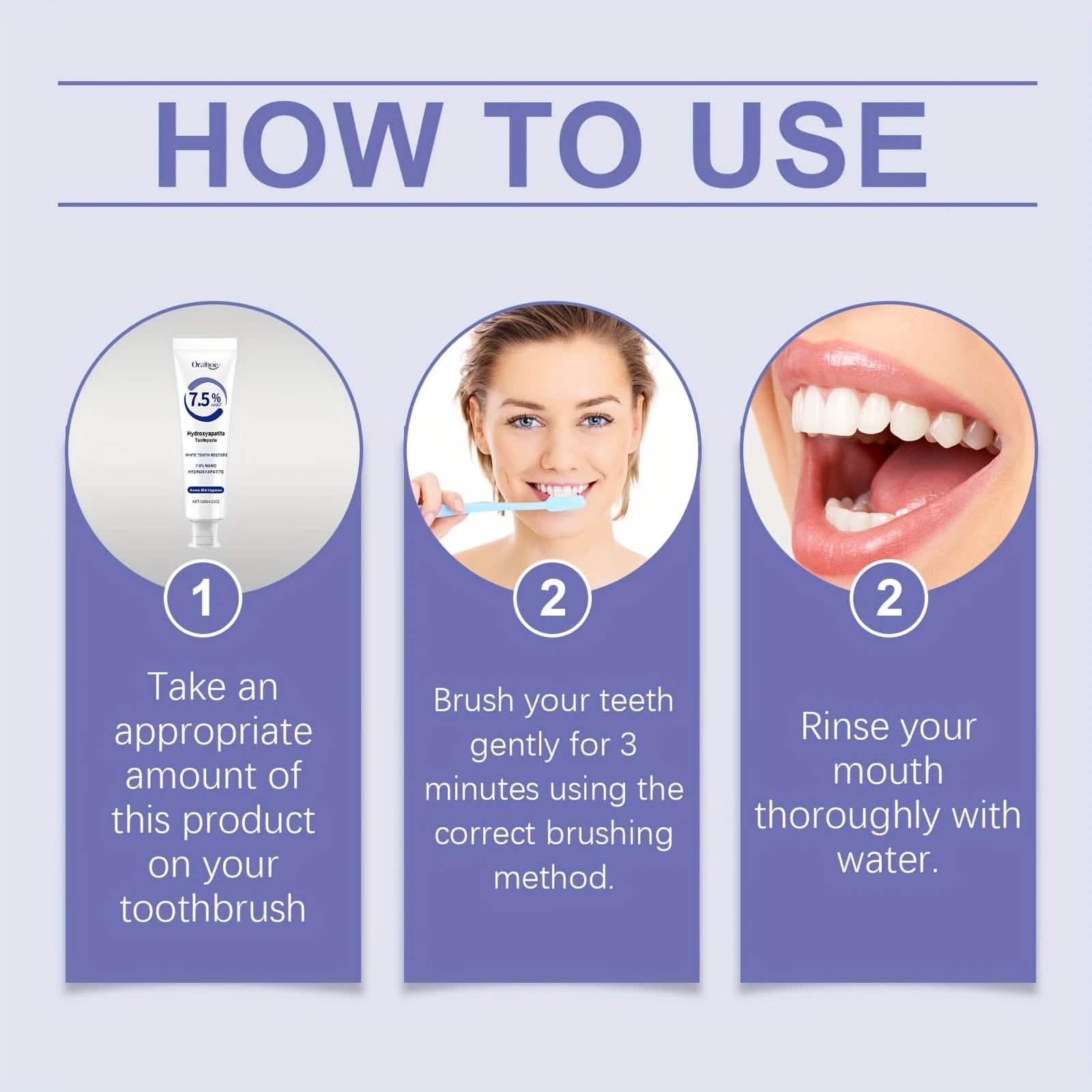 Hydroxyapatite Toothpaste – 7.5% NHAP, Whitening Mint, Gentle Teeth & Mouth Care