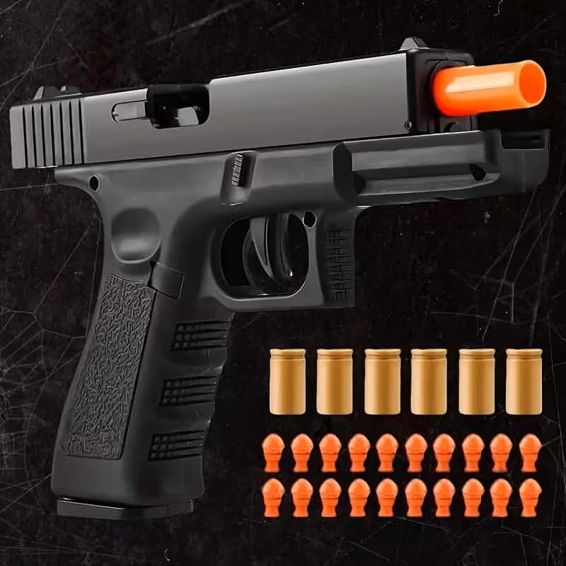 Semi-Automatic Foam Bullet Toy Pistol for Kids (8+)