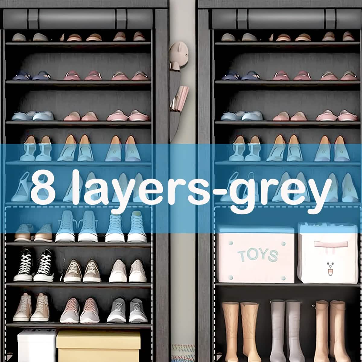 10-Layer 9 Grid Shoe Rack Shelf Storage Closet Organizer