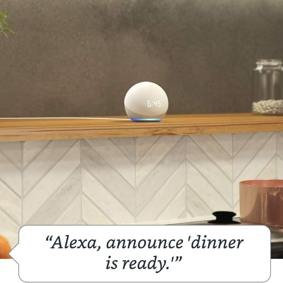 Echo Dot (4th Gen) | Smart Speaker With Clock and Alexa Smart Home & Security - DailySale