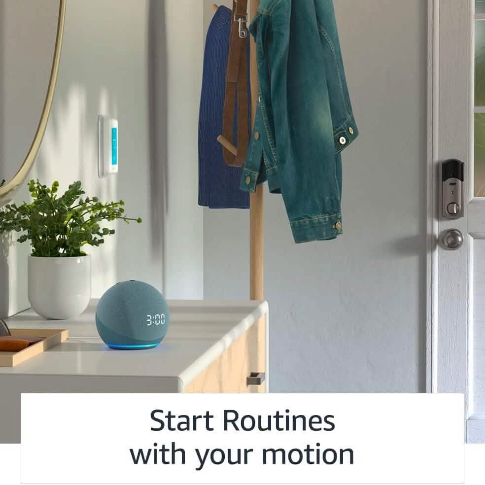 Echo Dot (4th Gen) | Smart Speaker With Clock and Alexa Smart Home & Security - DailySale