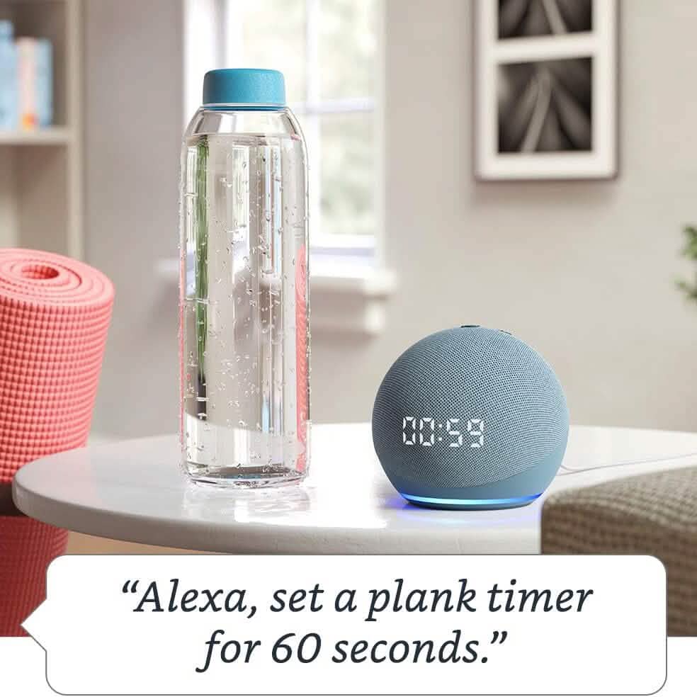 Echo Dot (4th Gen) | Smart Speaker With Clock and Alexa Smart Home & Security - DailySale