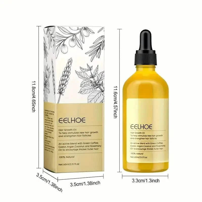 EELHOE Hair Growth Oil & Scalp Treatment Plant Extract for Dry Damaged Hair Beauty & Personal Care - DailySale