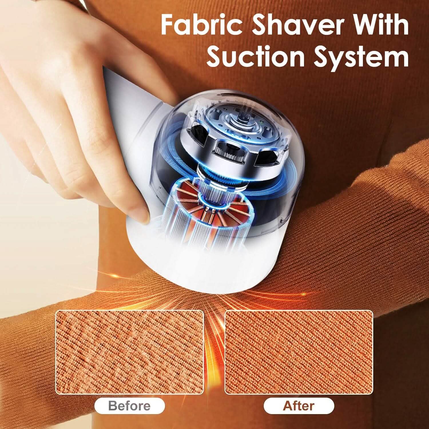 Electric Fabric Shaver with 3 Speeds Lint Brush Digital Display Household Appliances - DailySale