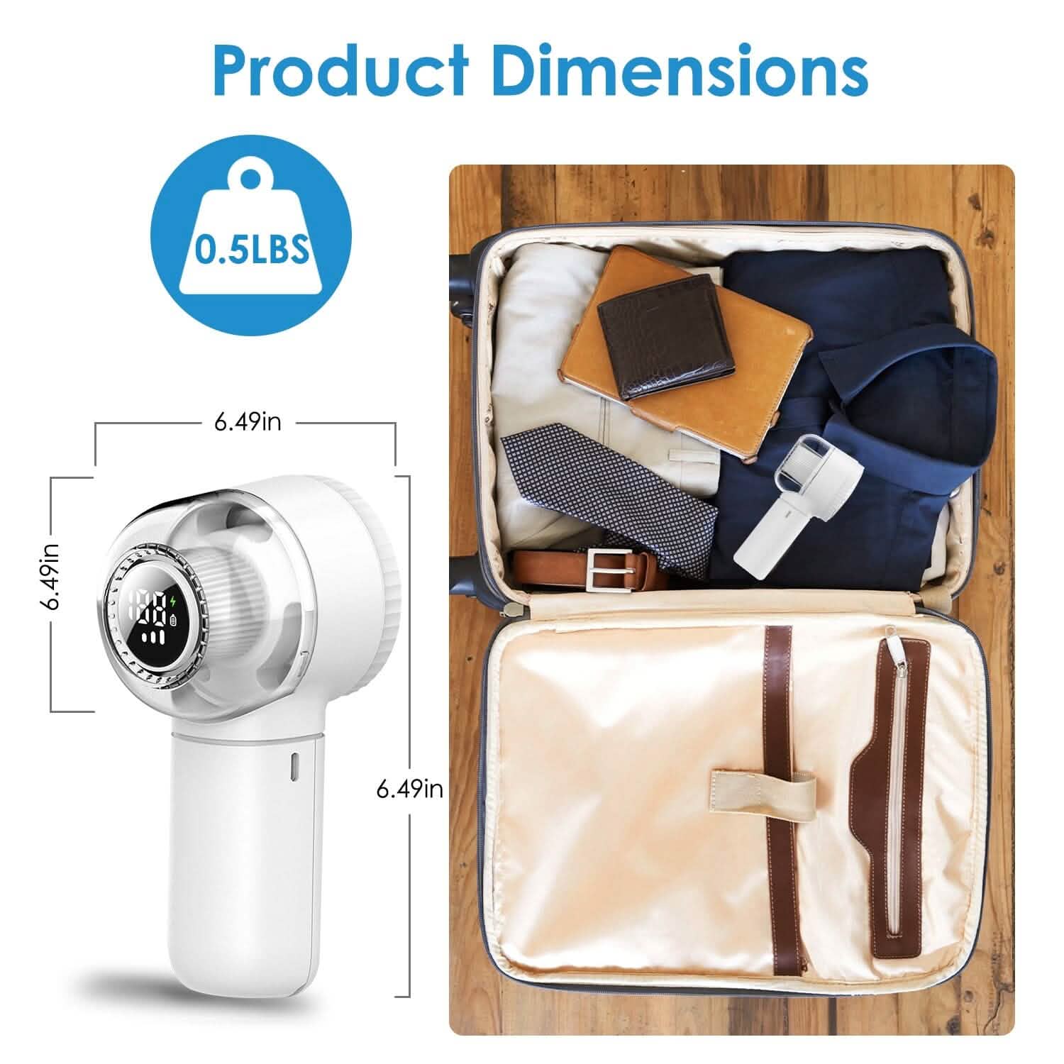 Electric Fabric Shaver with 3 Speeds Lint Brush Digital Display Household Appliances - DailySale